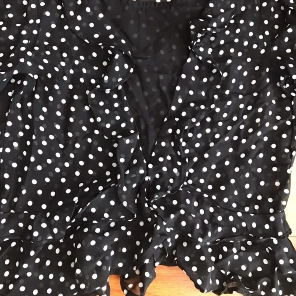 Polka Dot Chiffon Shirt - Picture 2 of 5